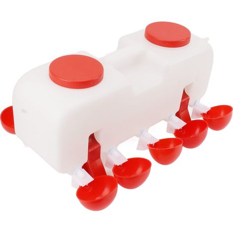 Abreuvoir automatique pour poules 10L, grand abreuvoir volaille avec 10 bols, pour canards oies (1/5)