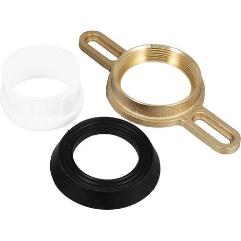 Kit de bride pour petit urinoir compatible avec raccord mural, joint d'étanchéité, 1 kit d'accessoires de réparation (1/5)