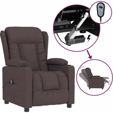 Maison Exclusive - Relaxsessel Elektrisch Dunkelbraun Stoff (1/5)
