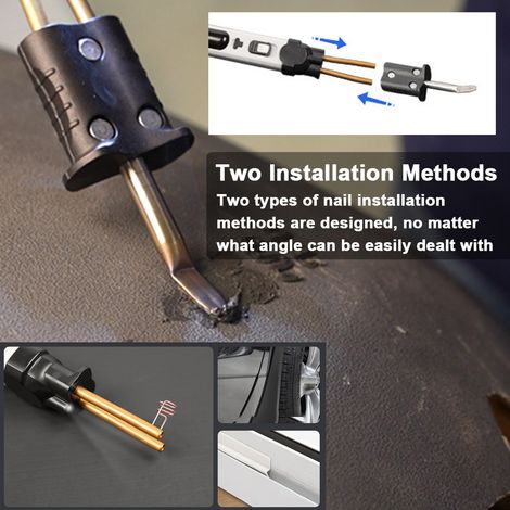 Machine à souder les plastiques portative, Kit de réparation de fissures de panneaux, coupe thermique, agrafeuse à chaud, ensemble d'outils de réparation de trous avec lumière LED. (1/5)