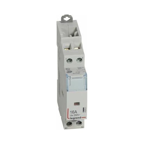 Contacteur de puissance CX³ bobine 230V sans commande manuelle - 2P 250V - 16A - contact O+F - 1 module - 412521