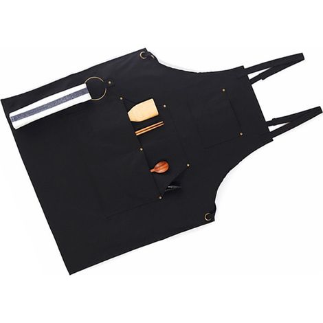 Tablier de barbecue imperméable et réglable, tablier de travail avec multiples poches, tablier de cuisine (1/5)