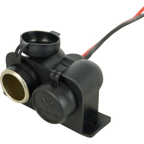 Prise double 12V 24V impermeable a l'eau