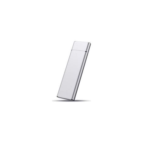 Box esterno per hard disk, M.2 NGFF USB C SSD, USB 3.0, trasferimento ad alta velocità 5 Gbps, USB 3.1, 10 Gbps, Type C, custodia in metallo per hard disk esterno per Windows 7, 10 e iOS (argento) (1/4)