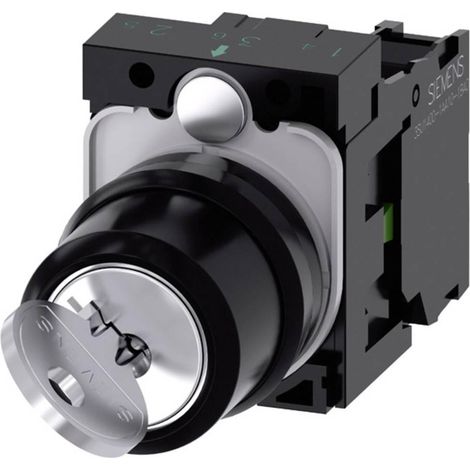 Interruptor con llave Siemens negro y gris
