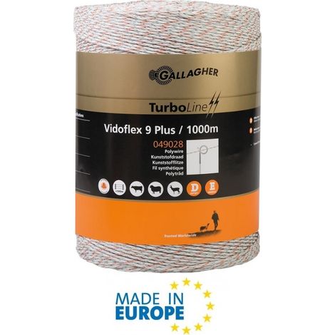 Filo Conduttore Bianco Lunghezza 200 m Vidoflex Turboline Plus 9 GALLAGHER per Recinzioni Elettriche (1/5)