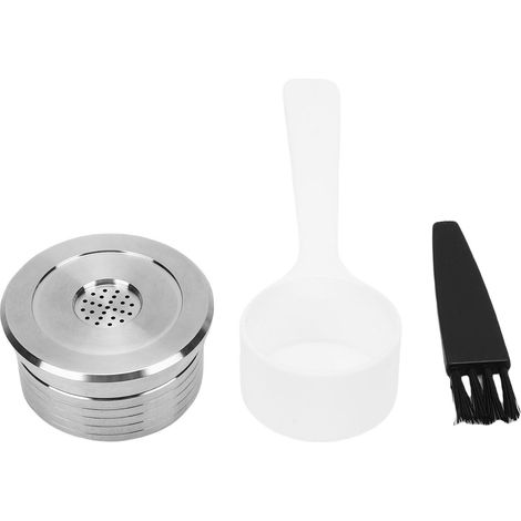 Capsule Rechargeable pour Machine DELTA Q - Kit Cuillère Brosse Inoxidé Filtre Pod Café 304 (1/5)