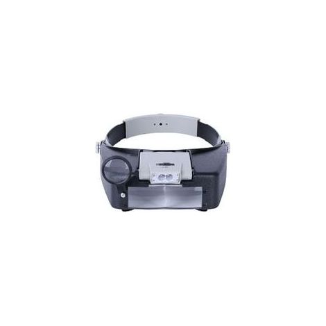 Bandeau Loupe Horloger Mains Libres Loupe avec Lumière Casque Loupe Grossissante avec LED Lumière, pour Horloger, Bijoutier, Lecture (1/5)