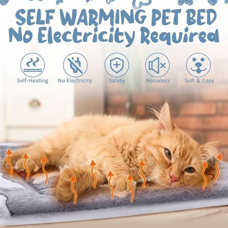 Tapis de cage pour chat et chien - convient aux petits chiens et aux chats d'intérieur - 1 pièce, 61 × 41 cm, motif os (1/4)