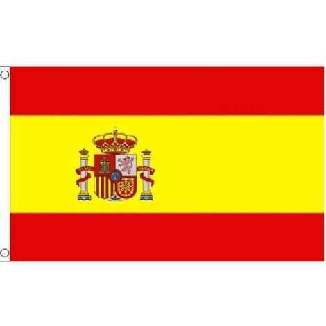 Drapeau de l'Espagne 100% polyester – Dimensions 90 x 150 cm – Décoration de jardin pour événements sportifs et célébrations – Sud Trading