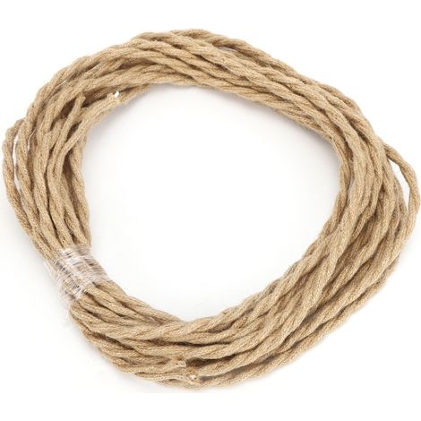 Vintage-Hanf-Elektrokabel, gedreht, für Kronleuchter – 10 Meter – DIY-Zubehör (1/5)