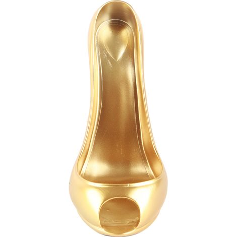 Porte-bouteilles en Forme de Chaussure à Talon Haut, Support de Décoration pour Maison (Doré)