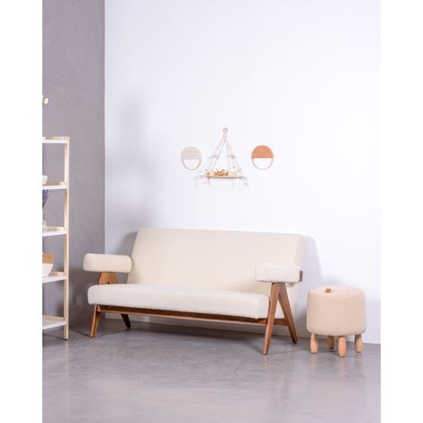 Nest Dream - Vintage-Sofa aus Teakholz - Daneu - Weiß