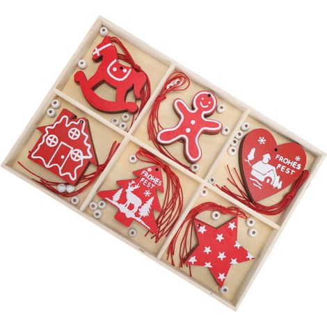 Décoration de Noël en bois, boîte hexagonale DIY créative en copeaux de bois pour maison, ornement mural artisanal (expédition avec emballage à bulles triple couche) JM02033 (1/5)