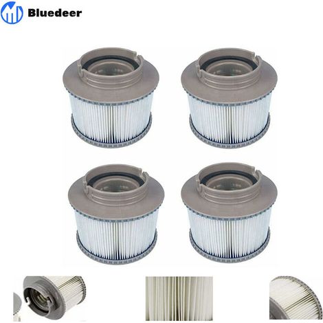 MSPA FD2089 de Rechange de Filtre pour Tous Les modèles Whirlpool Spas Swimming Piscine,Cartouches filtrantes avec Filet pour MSpa Les spas Bubble Spa (4 pièces) (1/5)