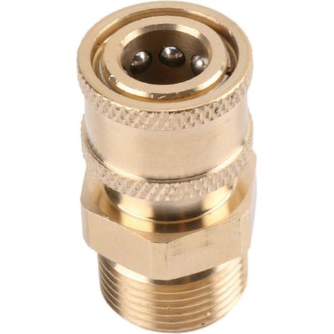 Adaptateur pour nettoyeur haute pression, raccord rapide multifonction pour tuyau d'arrosage, connecteur rapide M22 vers 3/8 pour raccords de nettoyeur haute pression-Female15 (1/5)