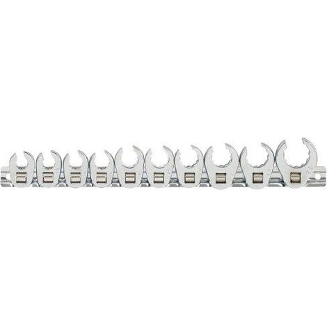 Kstools Juego de 10 llaves de 12 puntas cromadas 10-22 mm