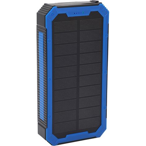 Chargeur solaire portable 36800 mAh avec 36 LED pour l'escalade (bleu) (1/5)