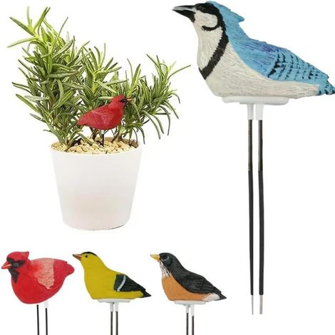 Beyamis Hygromètre oiseau bleu - Testeur humidité plantes alarme sonore (1/5)