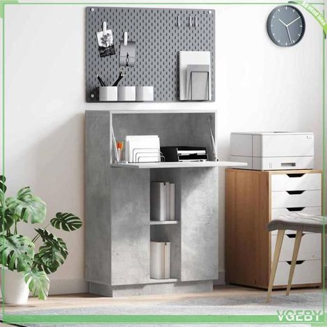 Bureau - ABI - Gris béton - Bois d'ingénierie - 71,5 x 31,5 x 106,5 cm (1/5)