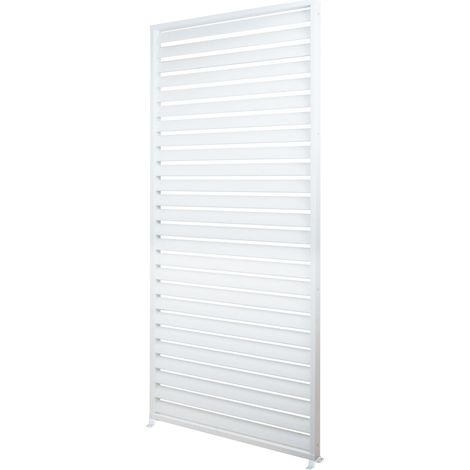 Aluminium Lamellenwand für Pergola HHG-102 3x3m, Lamellenpaneel Modul Seitenwand Sichtschutz, 213x94cm weiß (1/5)