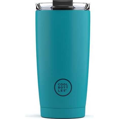 Gobelet Isotherme en Acier Inoxydable 550 ml - Tasse Thermique avec Couvercle Hermétique - Boissons froides 10h et chaudes 5h - Finition Anti-tâches - Vivid Turquoise (1/5)