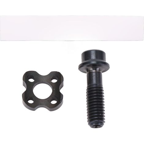 Kit de rondelles et vis de vélo en alliage de titane noir, design demi-lune, pour dérailleur avant. Vis et joint de fixation inclus. (1/5)