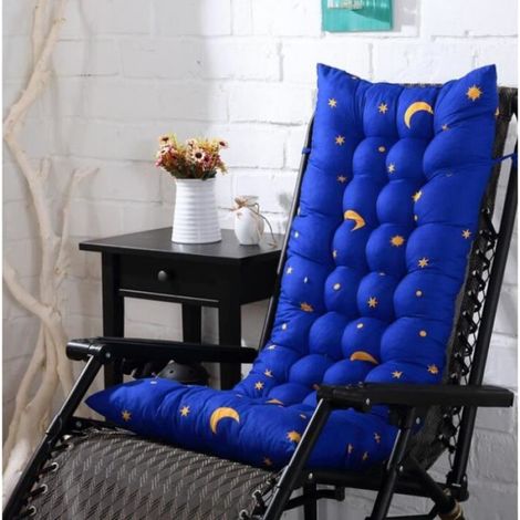 Coussin Chaise Longue - Polyester - Pour Bain De Soleil Transat Fauteuil De Jardin - 48x125x8 cm - 1 Pièce