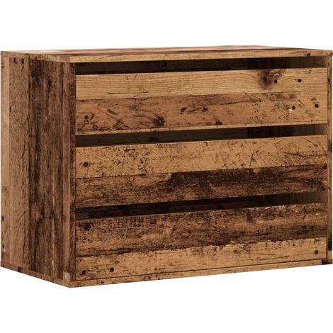 Maison Exclusive - Cassettiera Angolare Legno Antico 80x41x58 cm Legno Multistrato