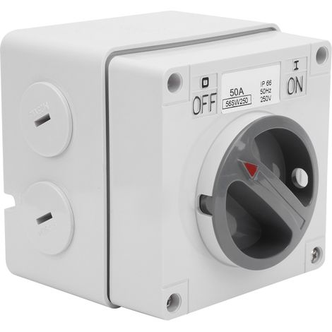 Prise extérieure étanche, bouton rotatif étanche à la poussière et isolé avec voyant lumineux 250V (2P50A)