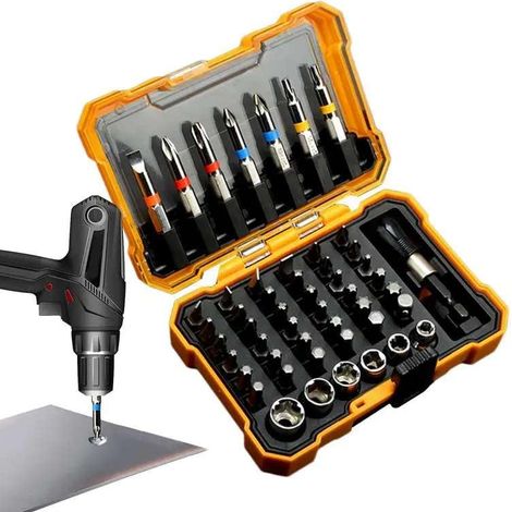 Juego de 50 puntas de destornillador multiusos fiables para reparaciones domésticas, proyectos de bricolaje y montaje de muebles. (1/5)