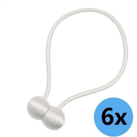 Fermacravatte per tende,6 fermacravatte magnetici per tende,Adatti per la decorazione di casa e ufficio,483 cm,Nero (1/5)