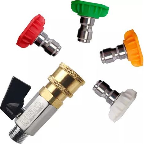 Valve, éteignez la soupape, démarrez la machine à laver la voiture 1/4 tête de pistolet de buse à 1/4 du fil extérieur (1/5)