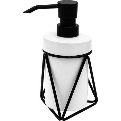 MILA distributeur de porte-savon sur pied, noir/céramique (1/3)
