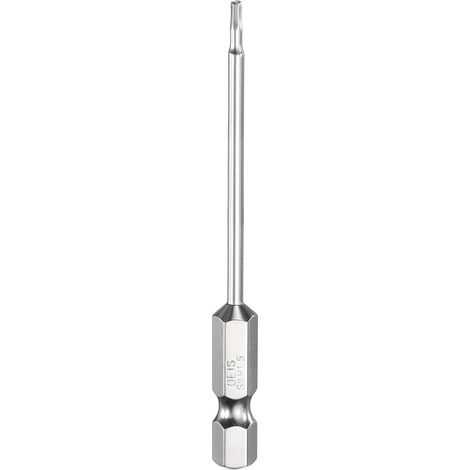 Embout de Tournevis à Tête Hexagonale 1.5mm Métrique Pointe Plate 1/4" Tige Hexagonale 75mm (3") Long Clé à Embout Magnétique Pour Perceuse à Vis, Douille Chromée (1/5)