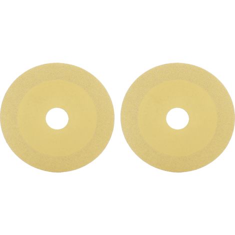 GARRYFIZH Lot de 2 disques diamantés pour meuleuse d'angle, lame de scie rotative pour carrelage, verre et champagne doré.