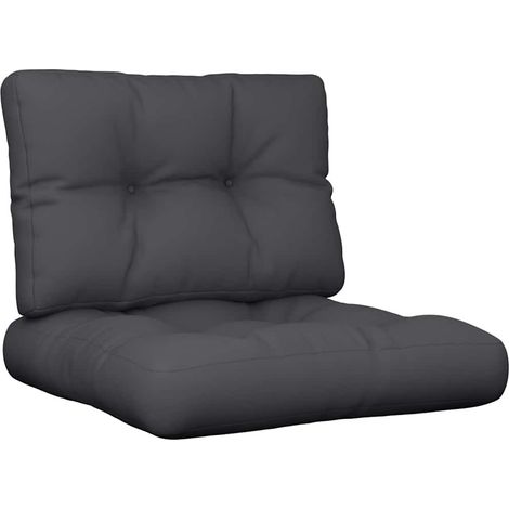 Maison Exclusive - Palettenkissen 2-tlg. Schwarz Stoff