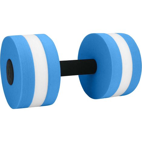 Water Dumbbells - EVA Foam Resistance Barbells for Aqua Aerobics Swimming Pool Fitness - Blue - Set of 2 (1/5)