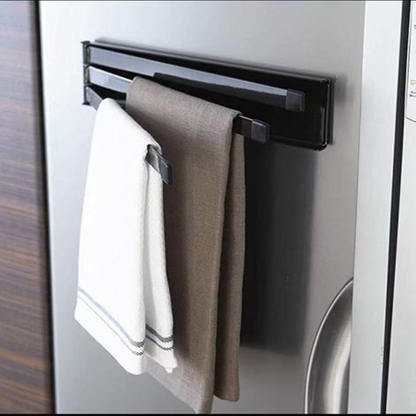 Porte-serviettes magnétique rotatif à 3 niveaux – Barre de rangement multifonction robuste pour salles de bains et toilettes (1/4)