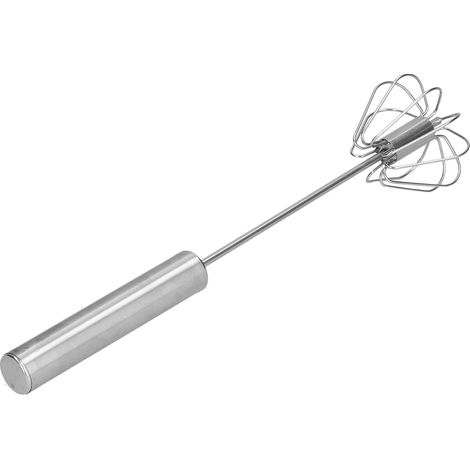 Halbautomatischer, manueller Schneebesen aus Edelstahl, kompakter Handmixer für die Küche, 30 cm, sparsamer Mixer. (1/5)
