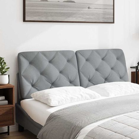 Maison Exclusive - Cuscino Testiera Grigio Chiaro 120 cm in Tessuto (1/5)