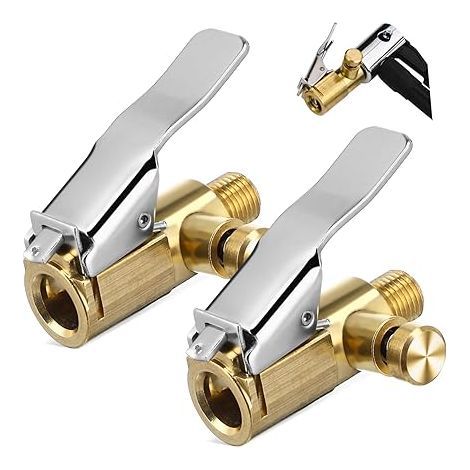 2 Pièces Adaptateur de Gonflage Pneumatique avec de Décharge Accessoires Universels pour Voitures Camions et Vélos