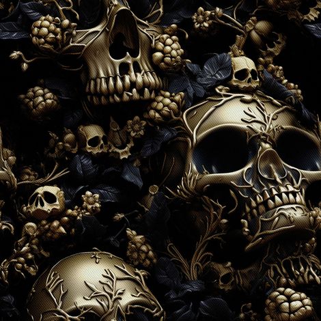 Tela Oxford decorativa para exteriores - Motivo de calavera I DX4088 (1/5)