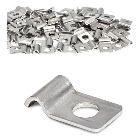 50 Pièces Collier de Serrage Inox 5mm Fixation en U Monotrou Acier Inoxydable Collier de Fixation Support de Câble Convient pour l'installation de Câbles Tuyaux Conduits (1/5)