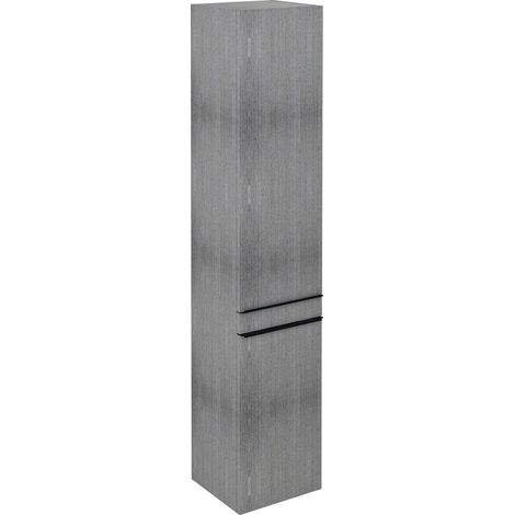 SITIA Meuble de rangement haut 2 portes 35x172x32cm, gauche/droite/chêne argenté (1/2)