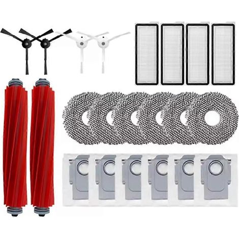 Lot de 22 pièces pour Roborock Q Revo MaxV/Q Revo S/Q Revo Pro - Pièces de rechange : brosse principale, sac à poussière, filtre HEPA et chiffons de nettoyage (1/5)