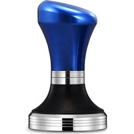 58 mm plat coffeestamper en acier inoxydable base coffiepowderhamer cuisine benodigdheden premium lourde hauteur réglable coffeestamper voor thuiskantoor barista gebruik (Bleu) (1/5)