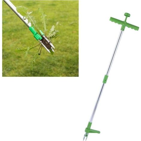 DéSherbeur Debout, Extracteur De Mauvaises Herbes Portable avec 3 Griffes à Long Manche Tueur De Racines De Pelouse De Jardin Outil De Suppression De DéSherbeuses Manuel Accessoire De Jardin (1/5)
