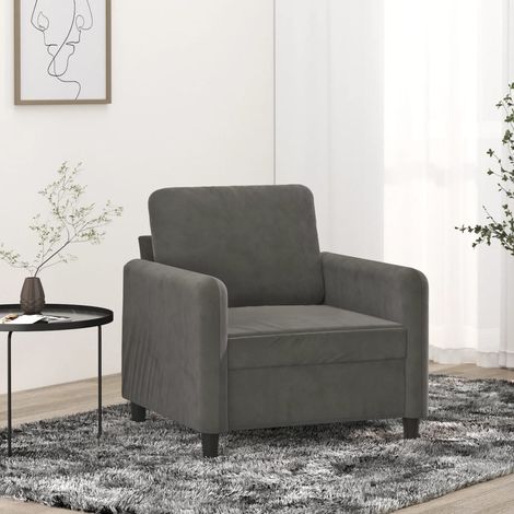Sessel Dunkelgrau 60 cm Samt (1/5)