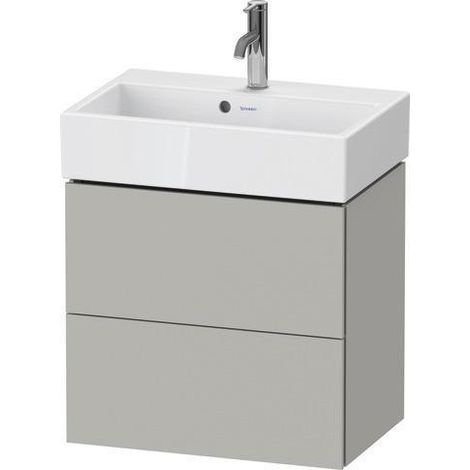 Meuble-lavabo L-CUBE 584x391mm 2 tiroirs ta s-matt ES NB centre